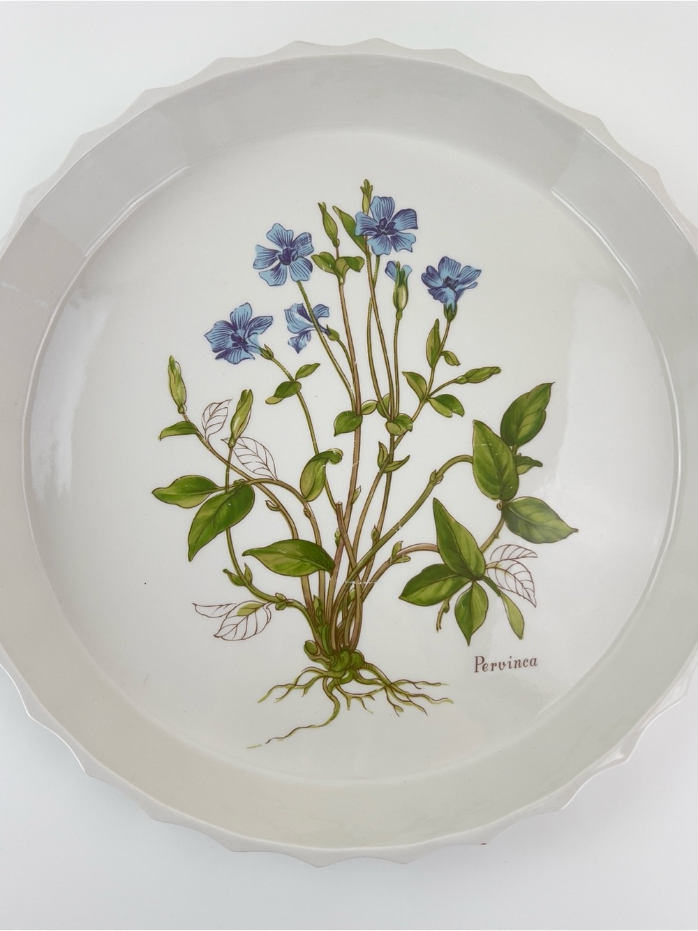 Portmeirion  Pervinca 12” Round Flan Quiche Torte Fluted Baking Dish